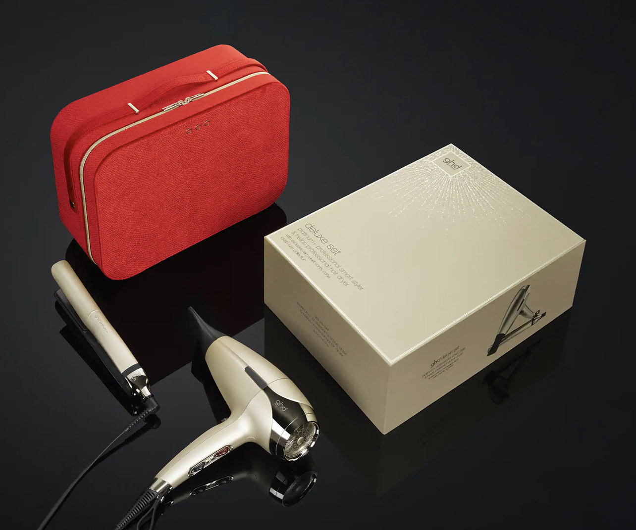 Ghd platinum shop set with hairdryer